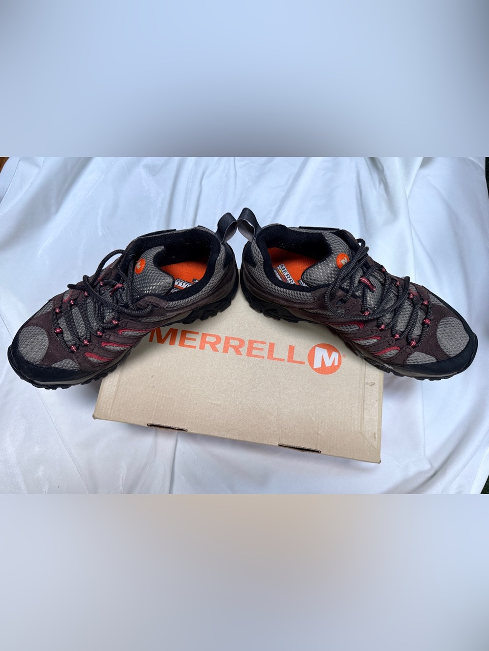 Merrell Men's Brown, Black and Orange Trail Shoes